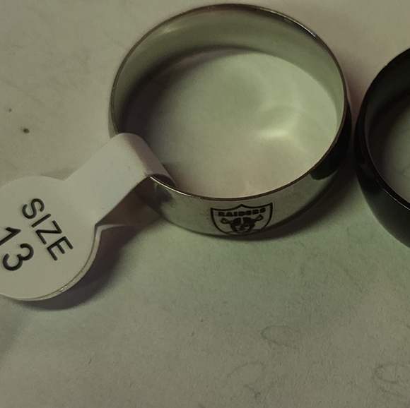 Raiders Football Team Ring Silver 10 not 13.  Other Sizes and colors available - Picture 2 of 3